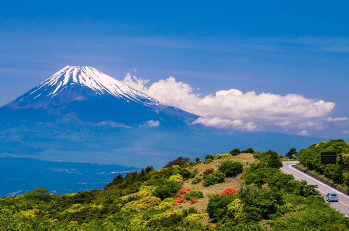 Mountain road in Japan