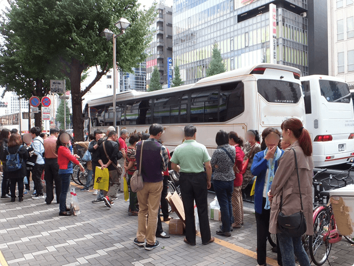 Crowded pedestrian street