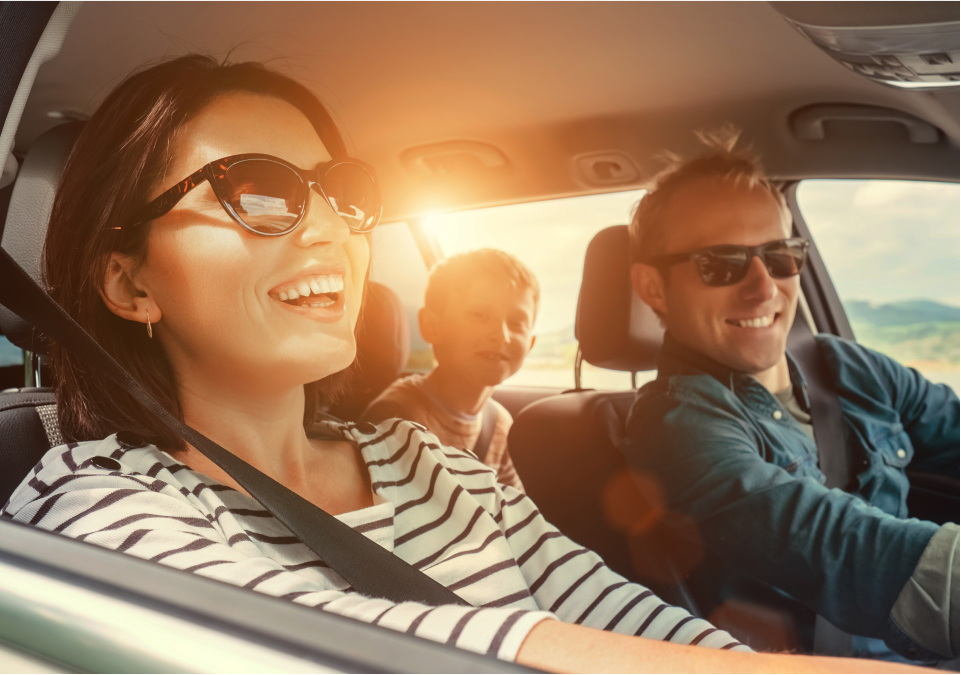 family on a road trip